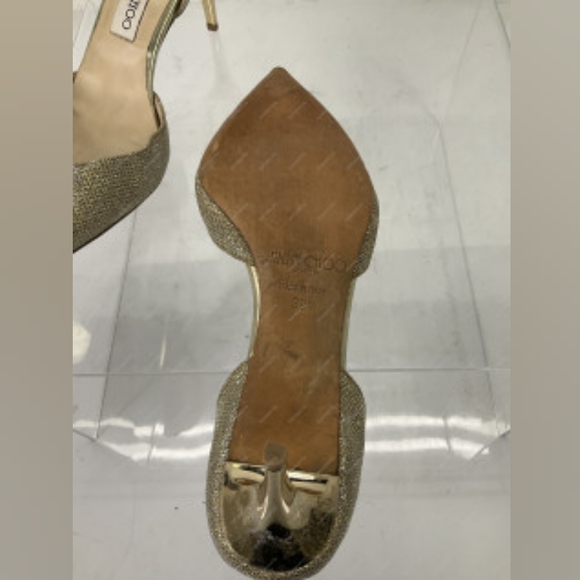 Jimmy Choo glitter gold Esther 60 size 39.5 - Picture 4 of 9